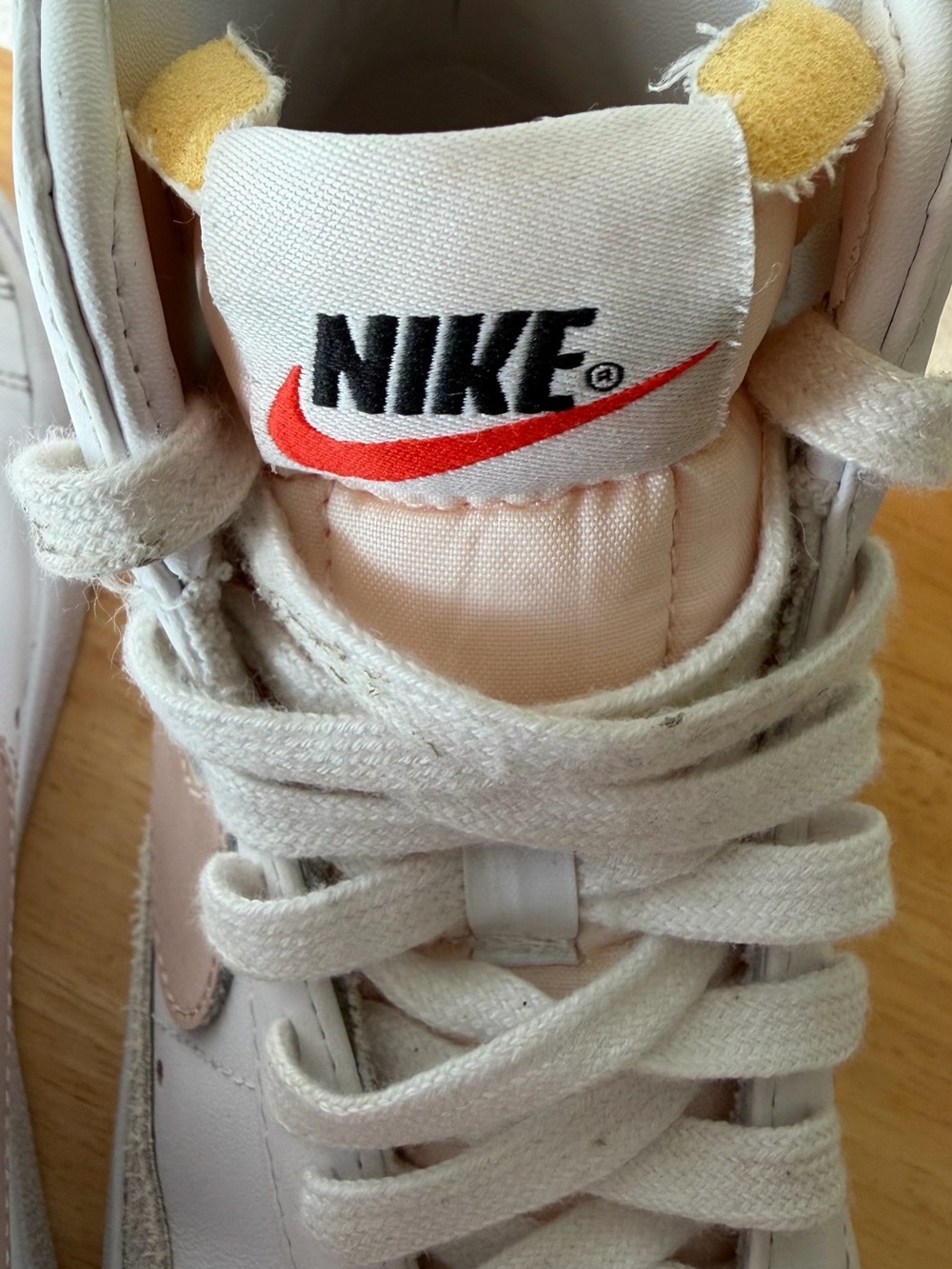 Nike White Tan Athletic Shoes High Top - Picture 4 of 8